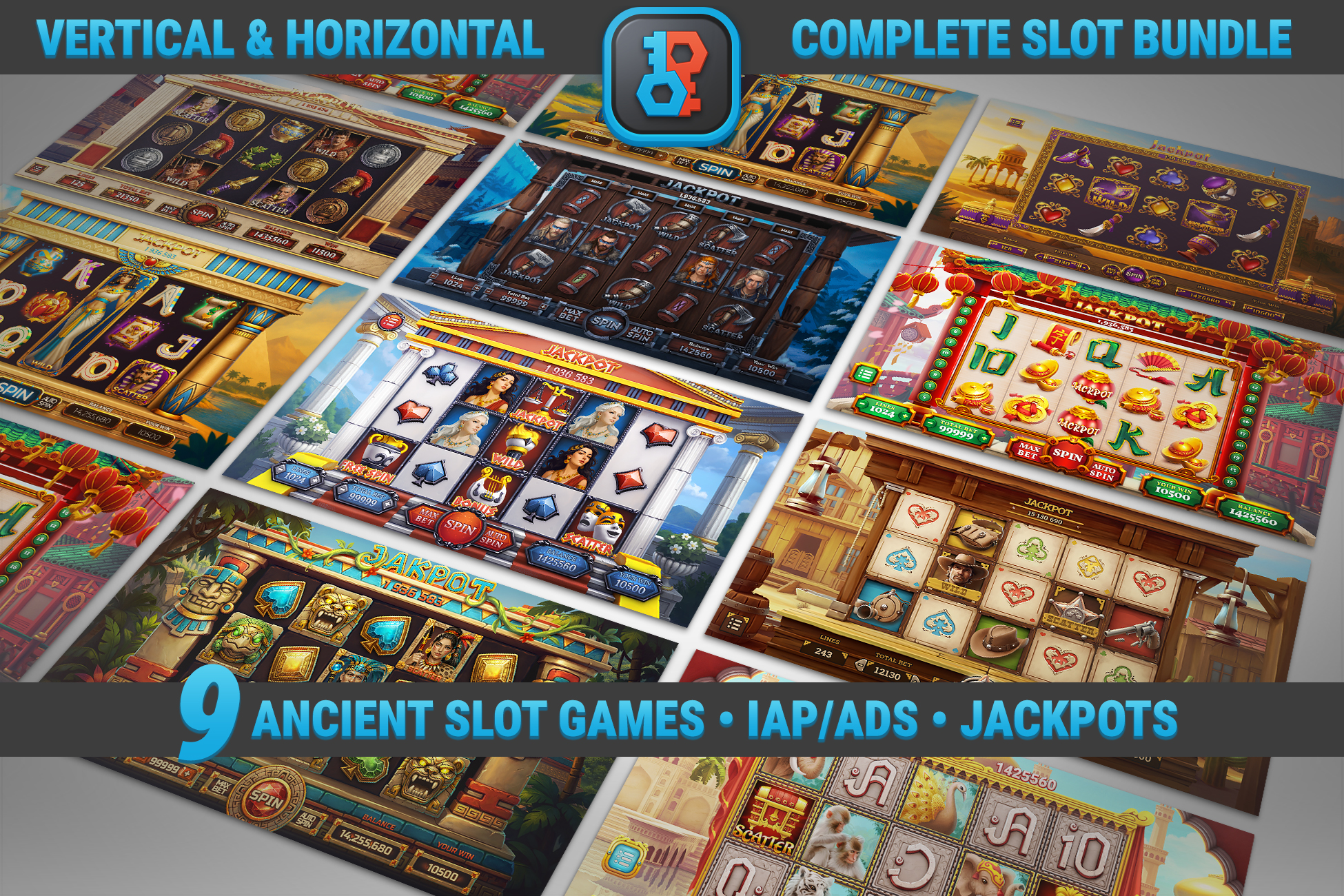 MK Slot Bundle • Ancient Civilizations Casino Template screenshot 1