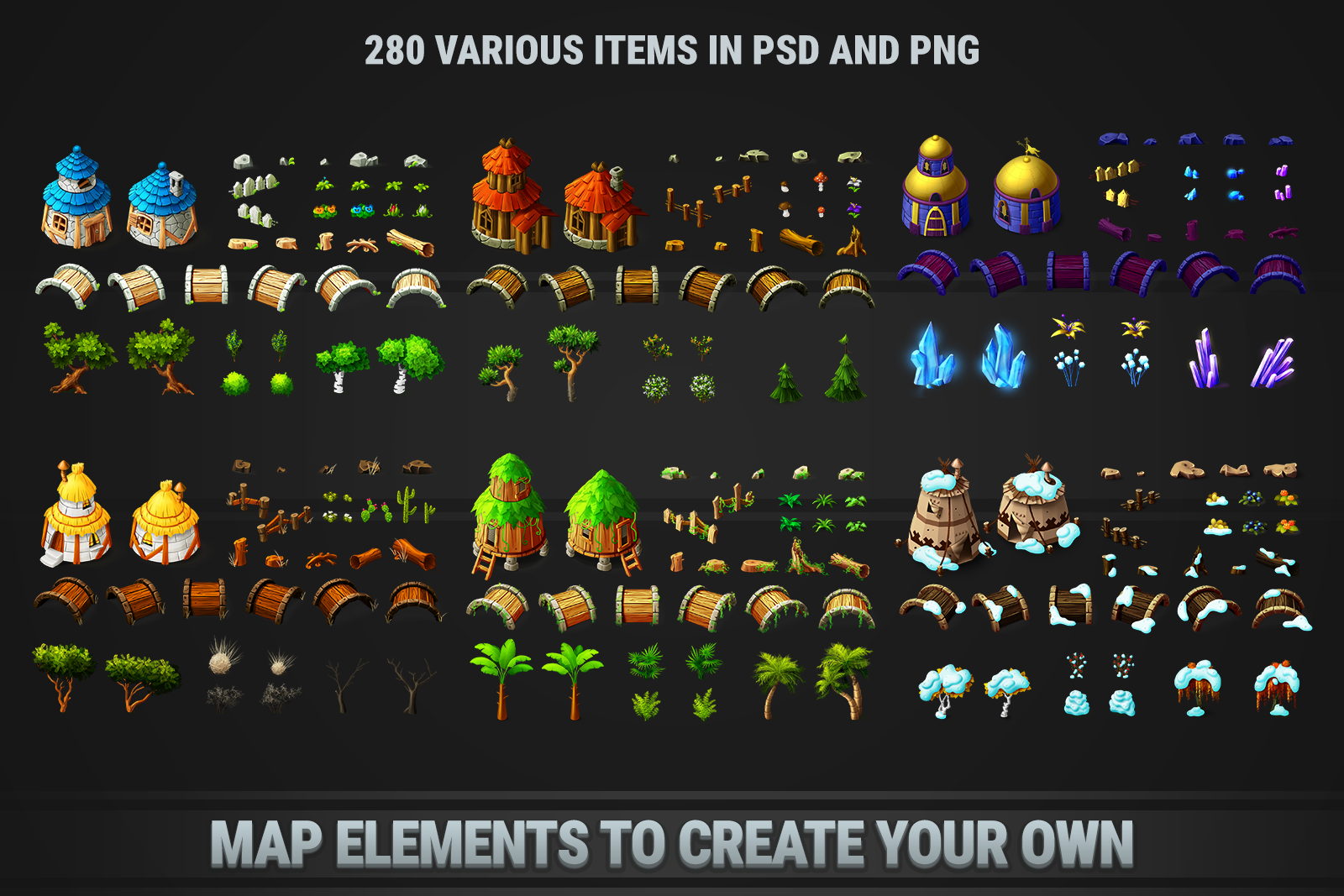 MK Puzzle Level Map Pack • 4 Themes Bundle screenshot 3