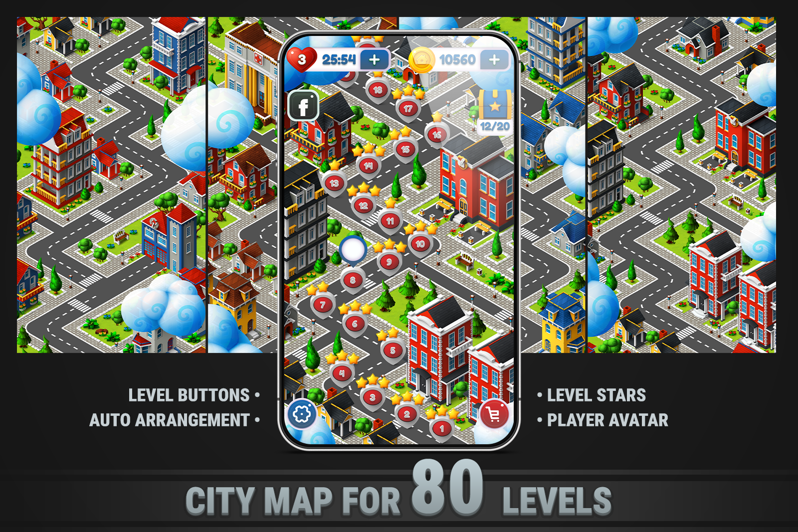 MK Puzzle Level Map Pack • 4 Themes Bundle screenshot 6