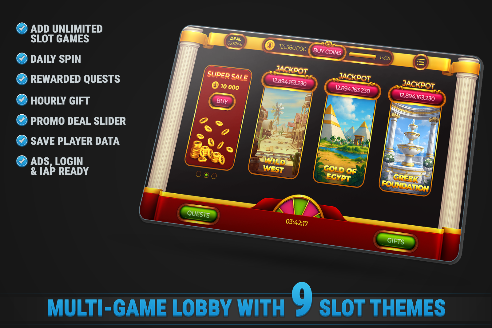 MK Slot Bundle • Ancient Civilizations Casino Template screenshot 6