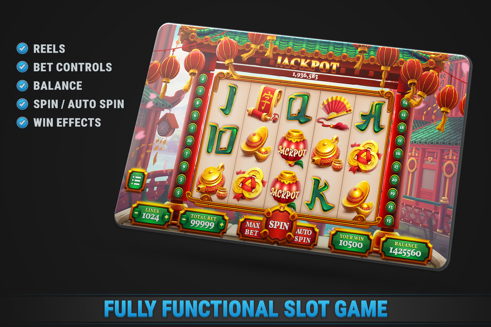 China Town Slot • HTML Responsive Casino Game screenshot 1