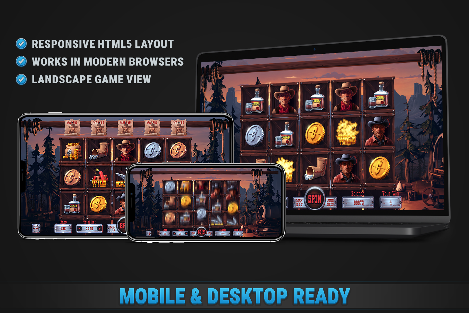 Most Wanted Slot • HTML Responsive Casino Game screenshot 3