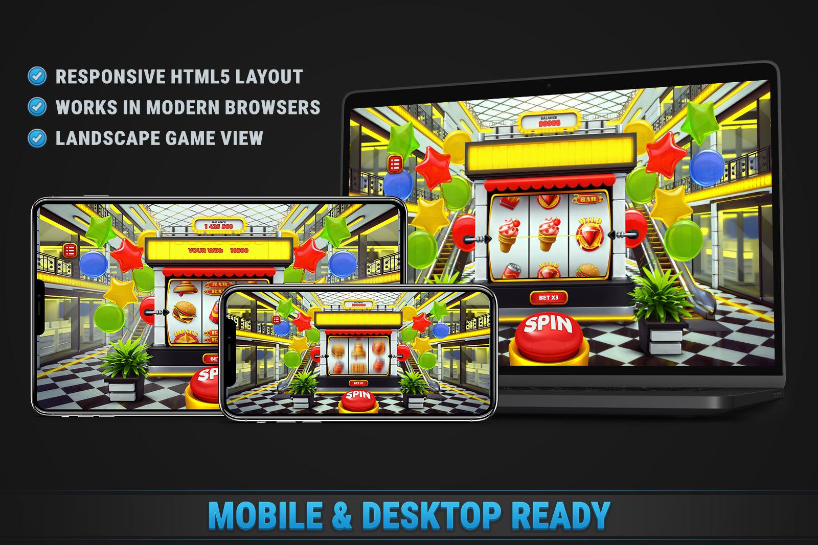 Shopping Slot Machine • HTML Responsive Casino Game screenshot 3