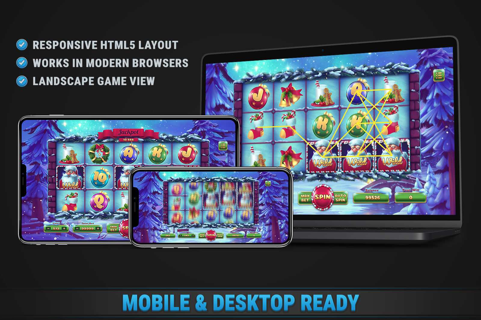 Christmas Eve Slot • HTML Responsive Casino Game screenshot 3
