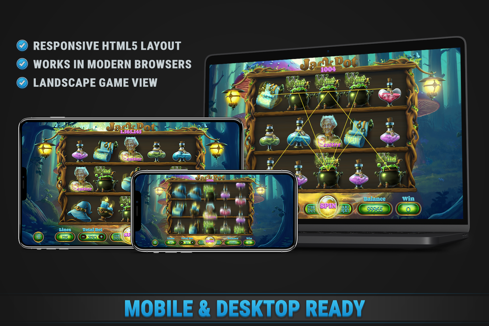 Witch Cauldron Slot • HTML Responsive Casino Game screenshot 3