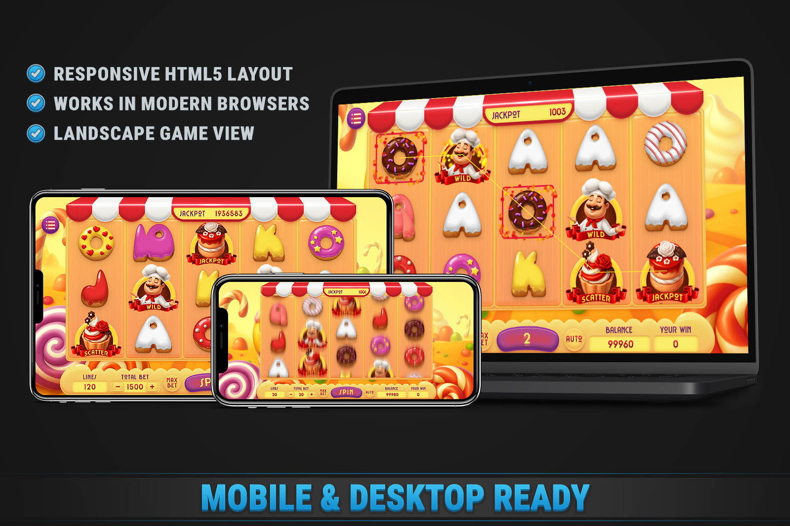 Candy Slot • HTML Responsive Casino Game screenshot 3