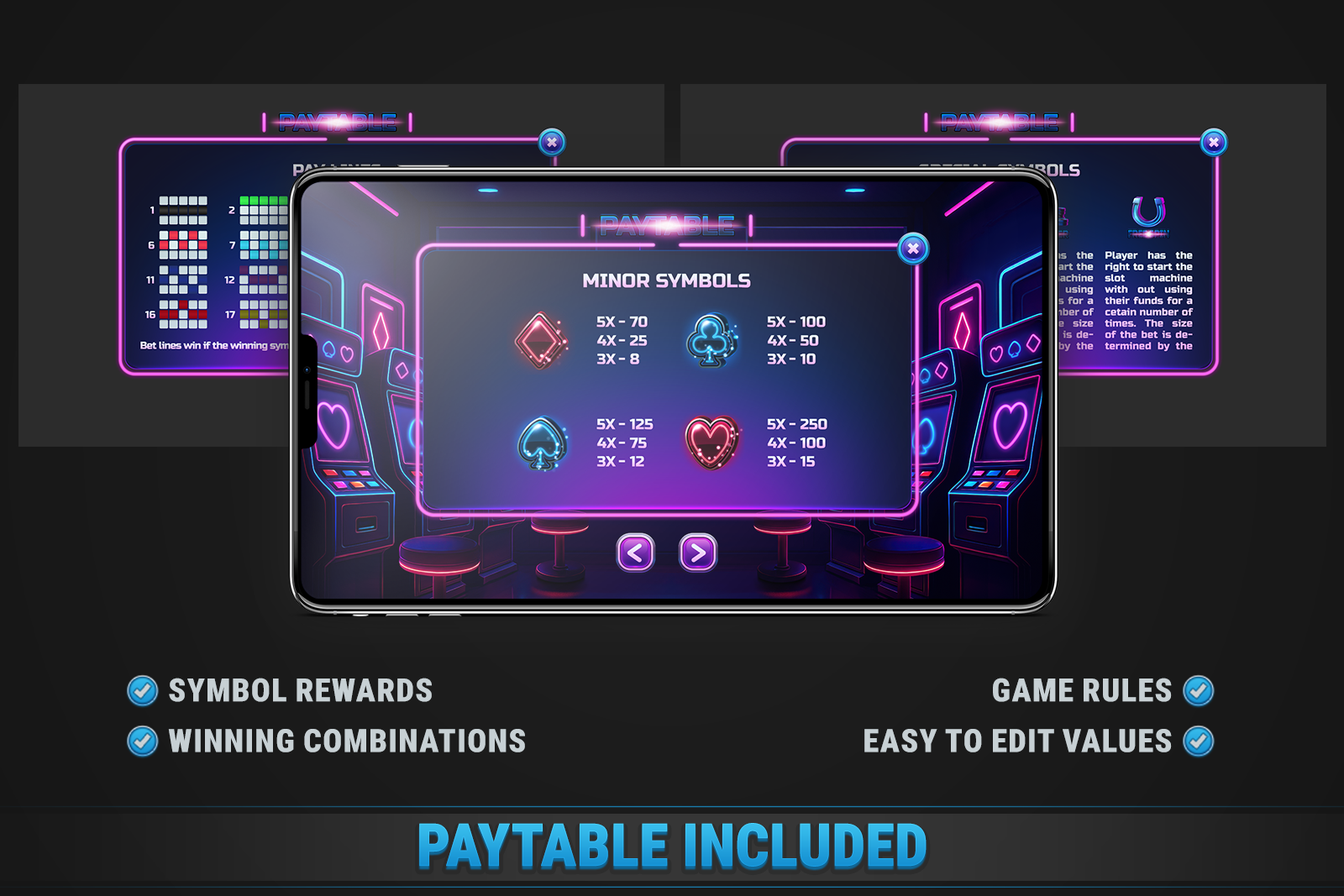 Neon Suits Slot • HTML Responsive Casino Game screenshot 4
