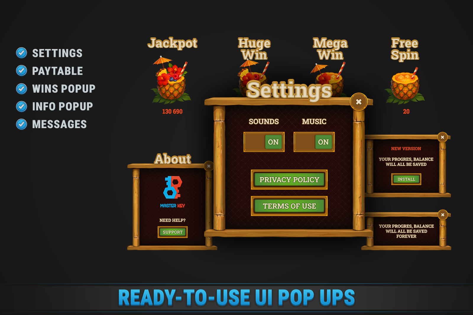 Tropical Beach Slot • HTML Responsive Casino Game screenshot 5