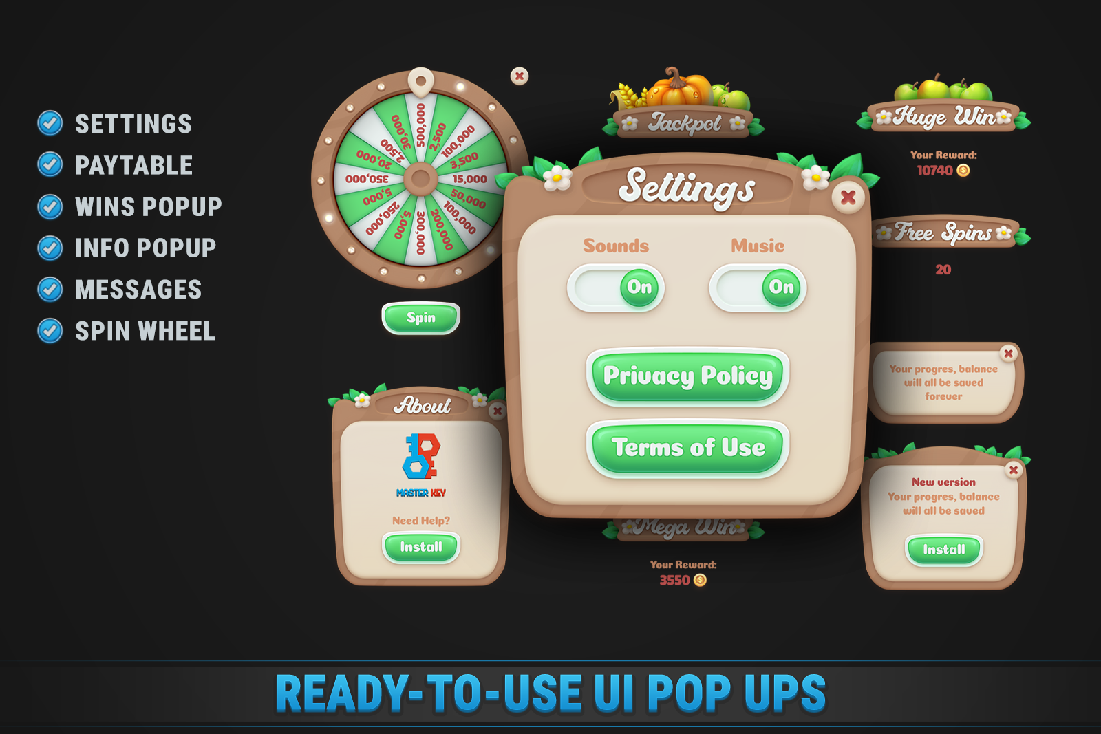 Farm Slot • HTML Responsive Casino Game screenshot 5